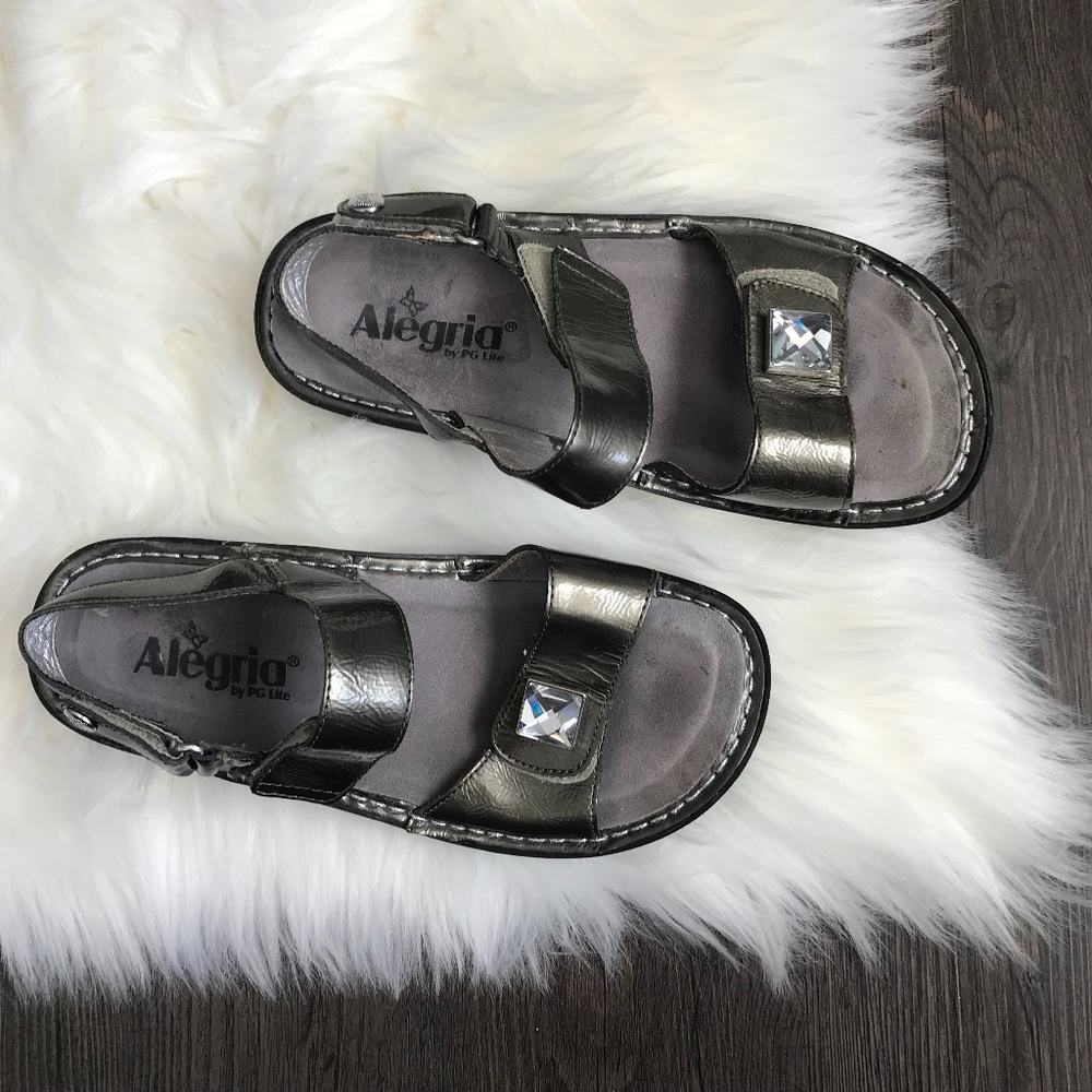 Alegria Comfort Strap Jewel Green Sandal